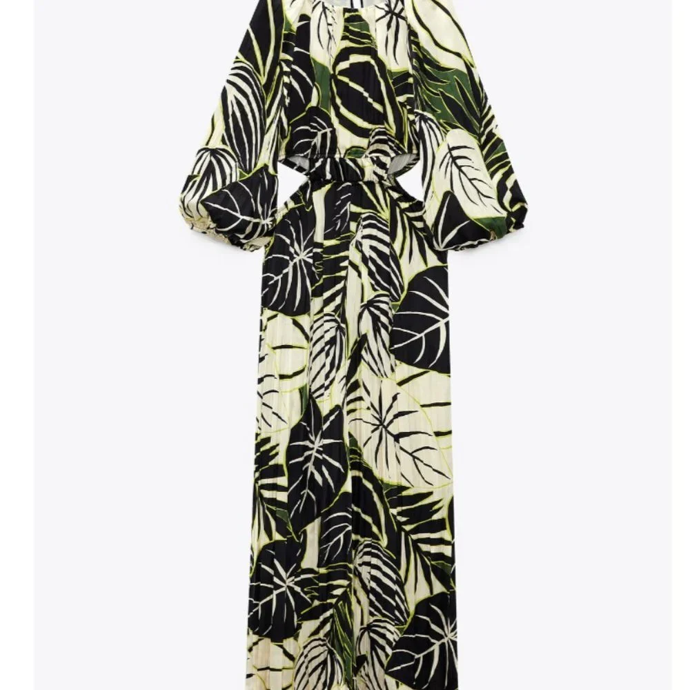 Zara floral print jumpsuit